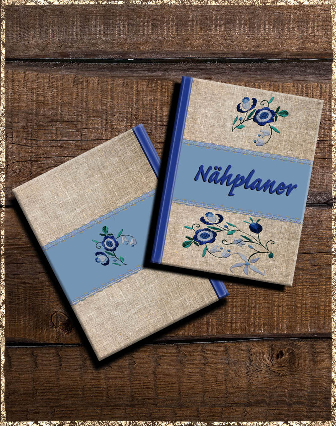 Nähprojekte - Buch XL "Leinenstickerei blau"